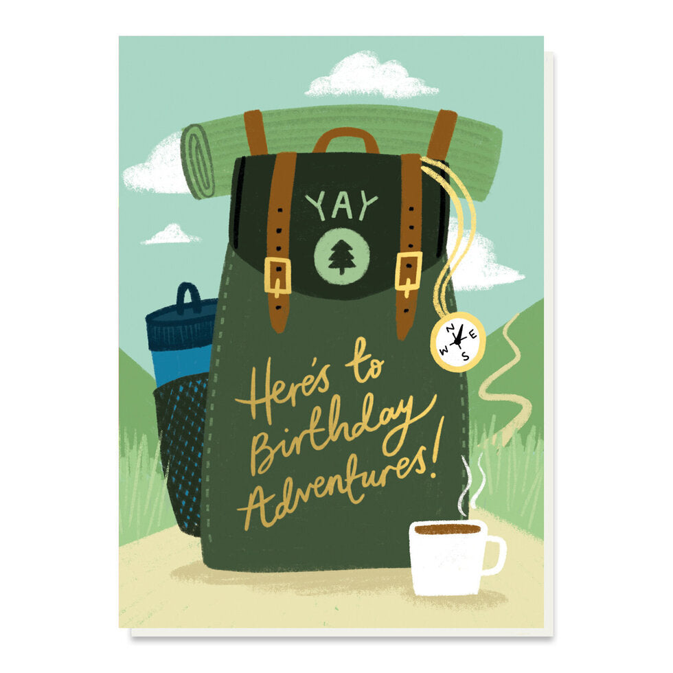 Backpacker Birthday Adventures Card