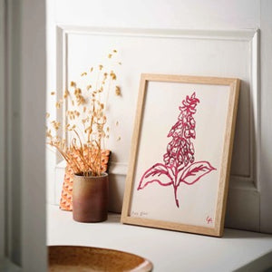A4 Foxglove Art Print