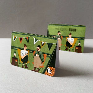 Green Tent Couple Greeting Card