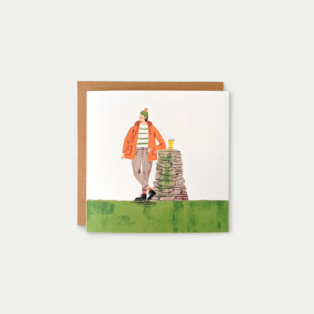 Walk & Pint Greeting Card