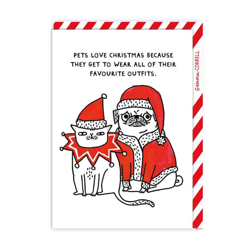 Pets Love Christmas Card