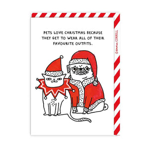 Pets Love Christmas Card