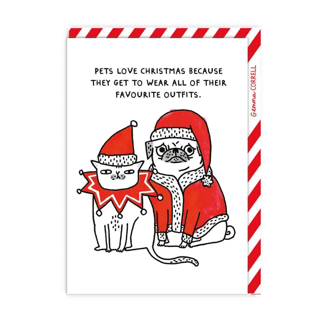 Pets Love Christmas Card