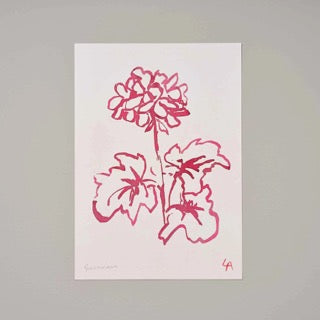 A4 Geranium Art Print