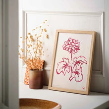 A4 Geranium Art Print