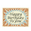 Brown And Blue Happy Birthday Card