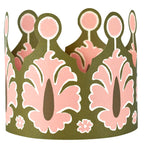 Decorative paper crown with pink and green floral patterns by Cambridge Imprint