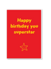 Happy Birthday Superstar Card