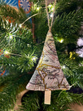 Fabric tree shape hanging ornament featured map of Haytor Vale on Dartmoor