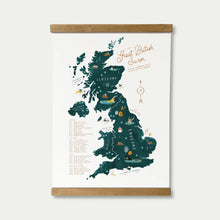 Great British Swim Map, A3 Print