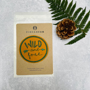 Wild And Free Embroidered Patch