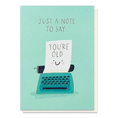 Old Typewriter Card