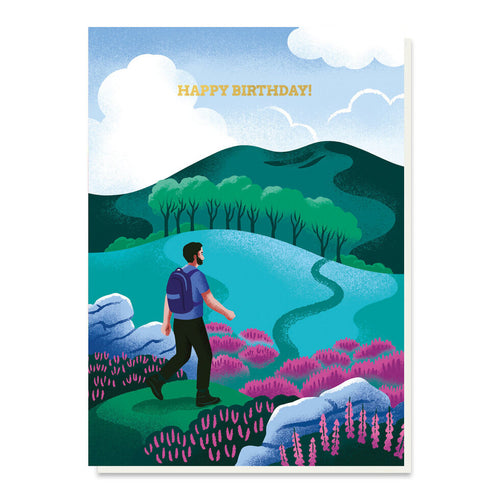 The Hiker Birthday Card