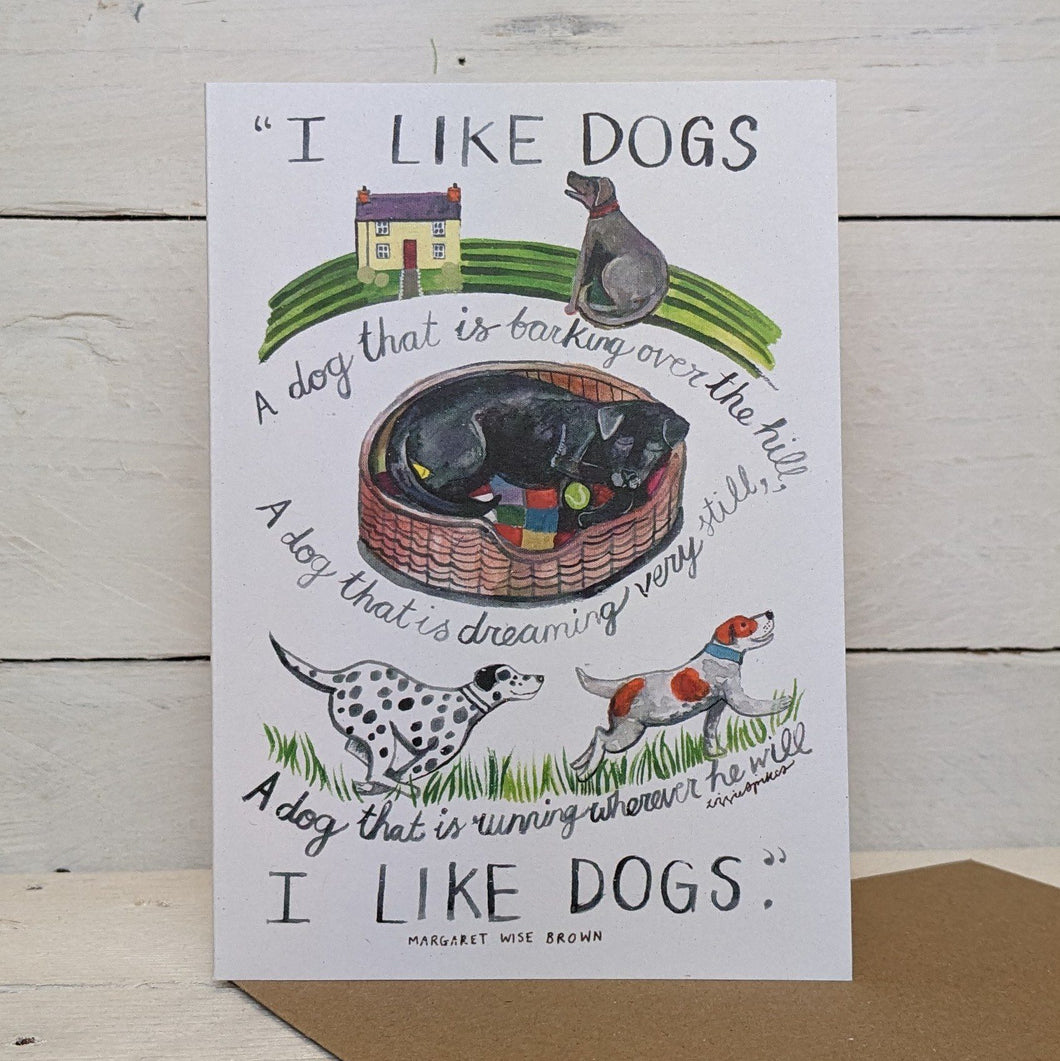 I Like Dogs Greeting Card