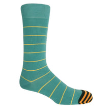 Thin Stripe Men's Socks - Teal