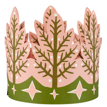 Decorative paper crown with pink and green tree design by Cambridge Imprint