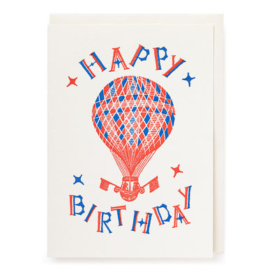 Hot Air Balloon Happy Birthday Card