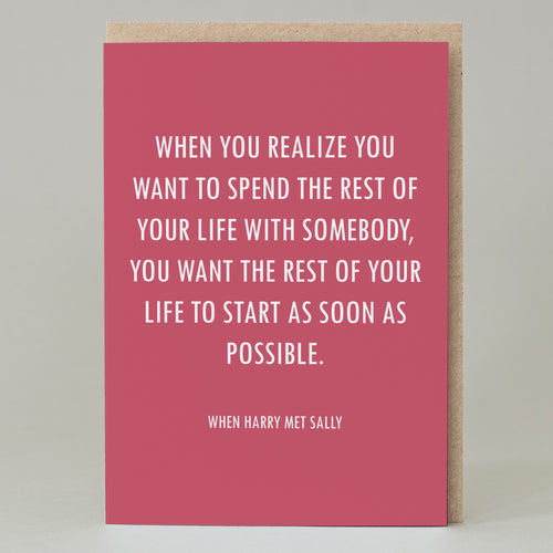 'When Harry Met Sally' Card