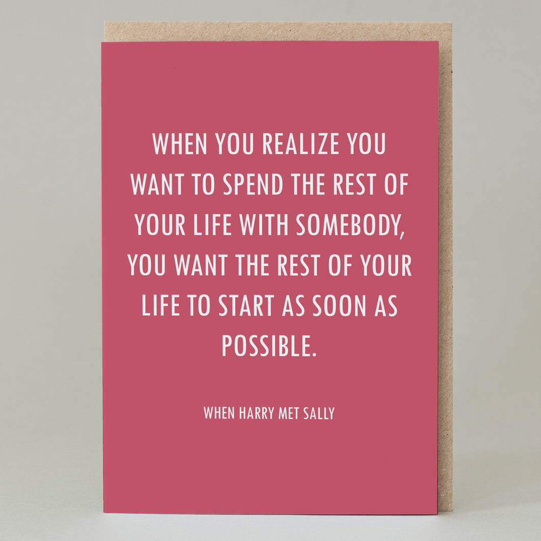 'When Harry Met Sally' Card