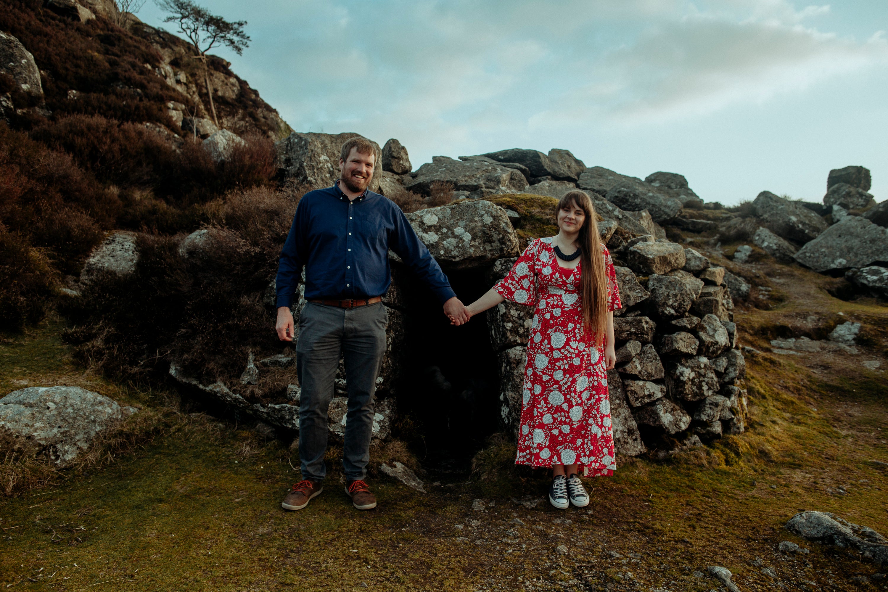 Founders of Grace and Favour Home Rachael and Steve standing on Dartmoor