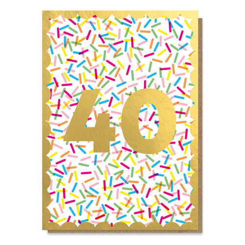 Sprinkles 40 Birthday Card