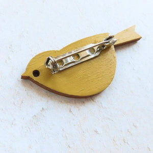 Blue Tit Hand Painted Brooch