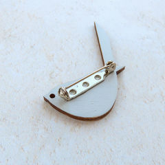 Long Tailed Tit Hand Painted Brooch