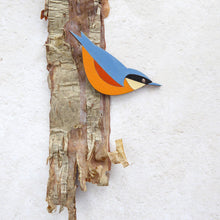 Nuthatch Hand Painted Brooch