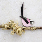 Long Tailed Tit Hand Painted Brooch