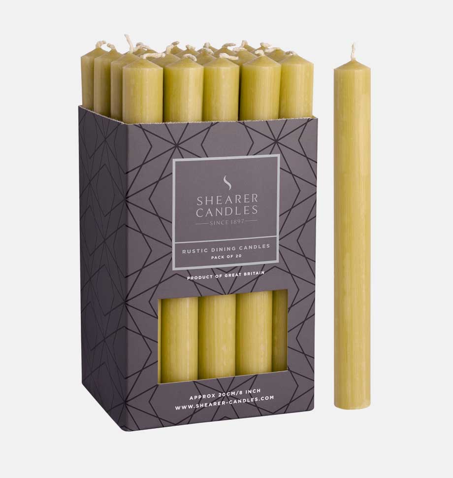 Coloured 8 Inch Pillar Candles