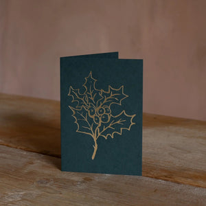 Holly Greeting Card