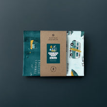 Packaged tea towel with illustration of the South West Coast Path