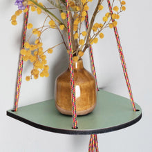 Hanging Plant Shelf - Green Wash