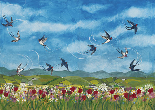 Swallows Greeting Card