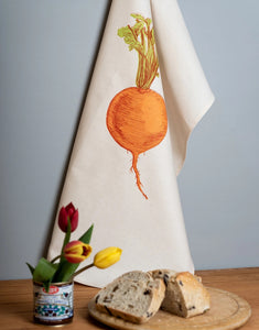 Orange Swede Tea Towel