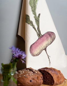 Purple Turnip Tea Towel