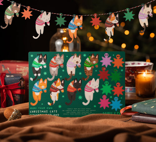 Cats Christmas Garland Kit