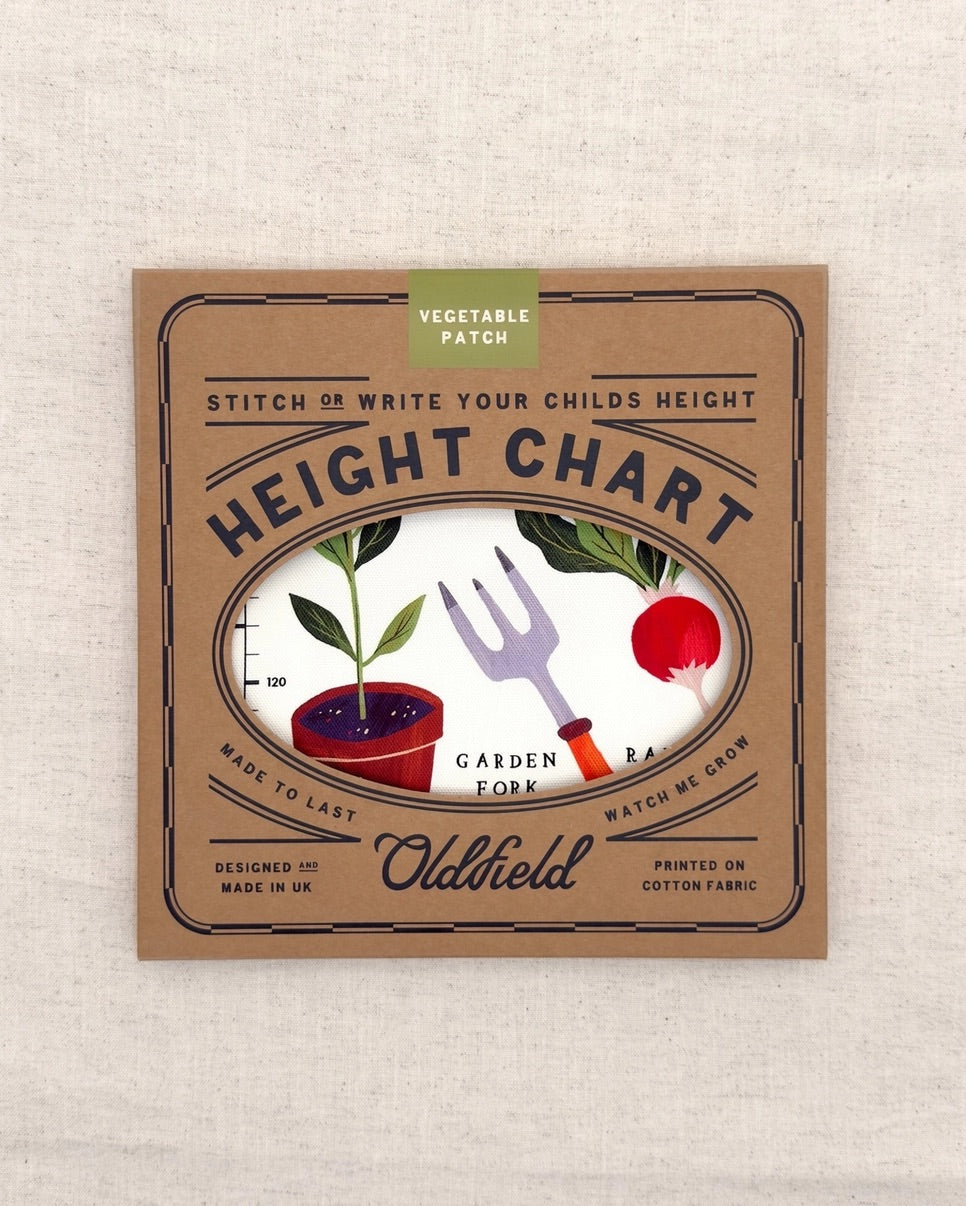 Vegetable Patch Children's Fabric Height Chart