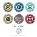 Wishing You A Very Merry Christmas, Pack of 5 Christmas cards
