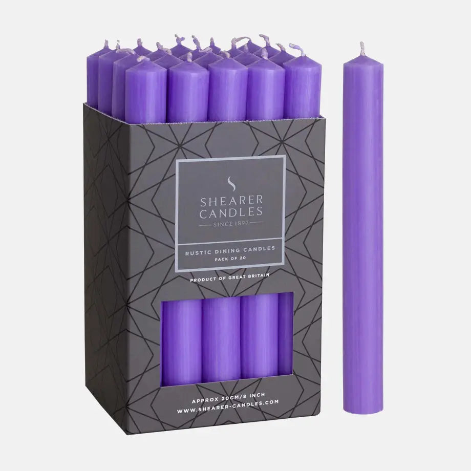 Coloured 8 Inch Pillar Candles