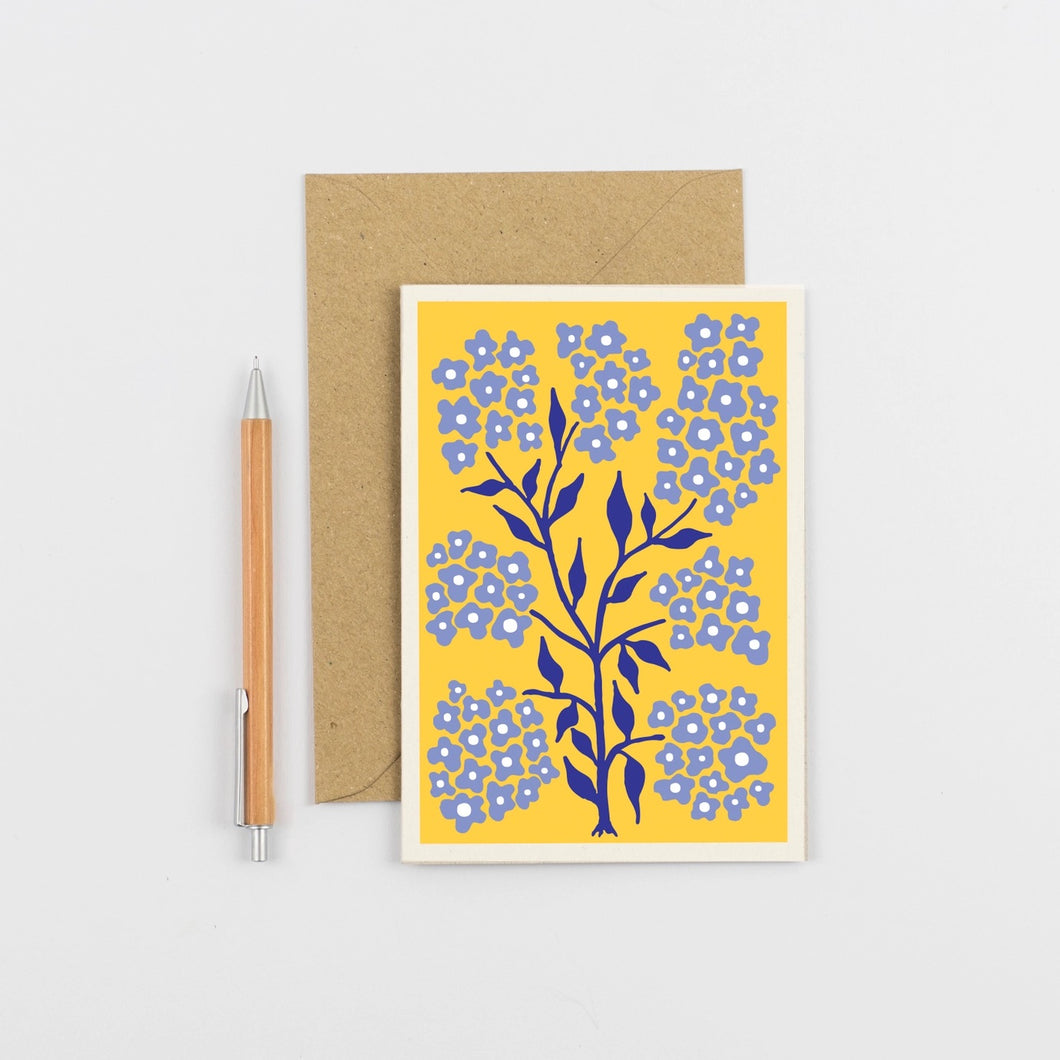 Forget Me Not Greeting Card