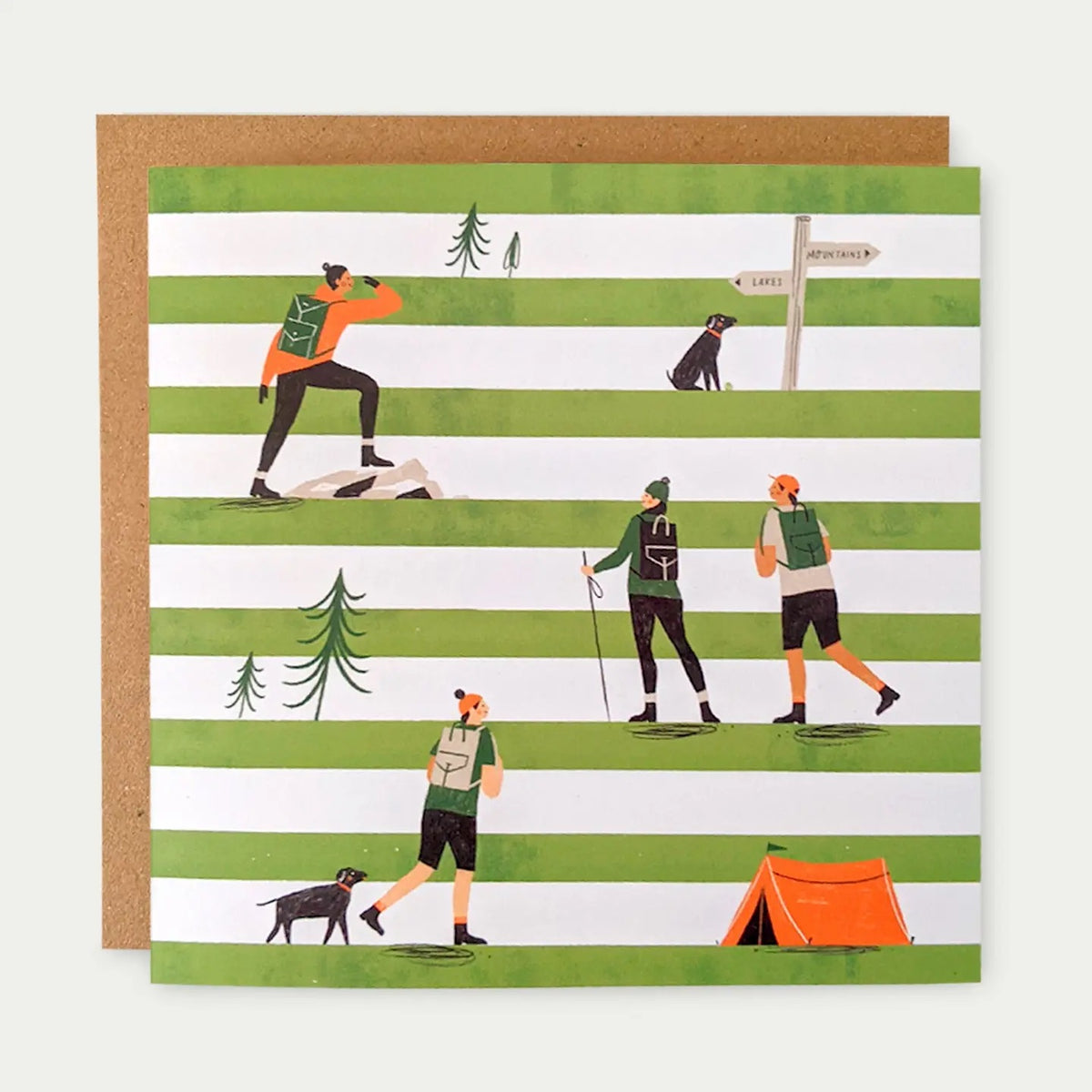 Walkers Stripes Greeting Card