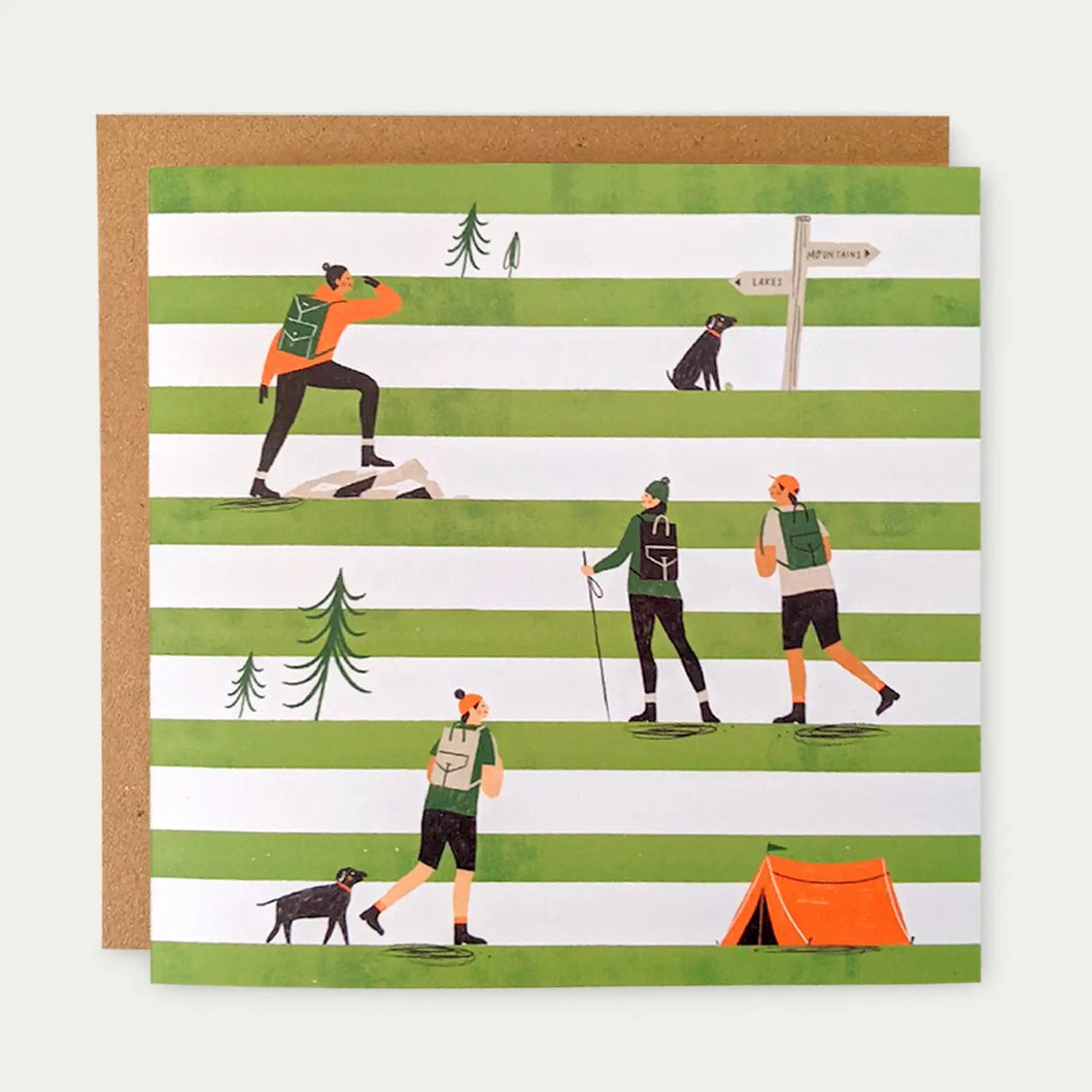 Walkers Stripes Greeting Card