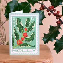 Holly Greetings Card