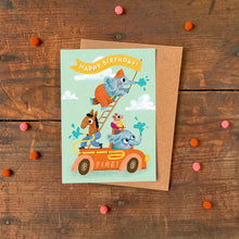 Fire Engine Birthday Card