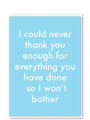 Thank You Enough Card
