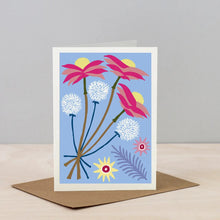 Dried Flower Greeting Card, Pastel Blue