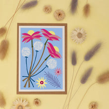 Dried Flower Greeting Card, Pastel Blue