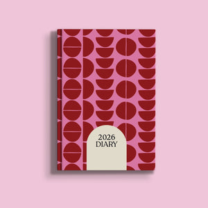 2026 Week To View Diary, Geo Berry Design