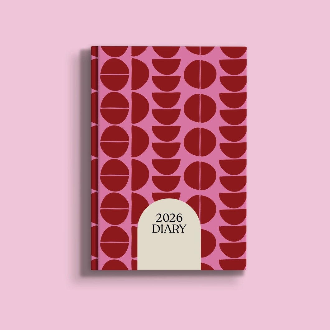 2026 Week To View Diary, Geo Berry Design